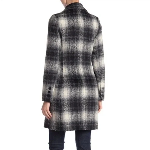 Laundry By Shelli Segal Plaid Faux Fur Coat NWT - Picture 3 of 10